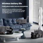 Wireless Stainless Steel Pet Water Fountain for Cats and Dogs