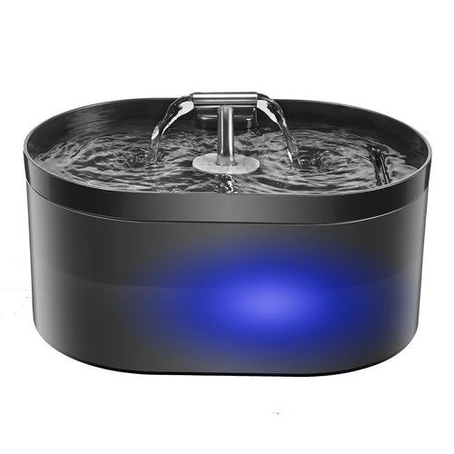 2.2L Plastic Pet Water Fountain with Quiet Pump and Multi-Stage Filtration
