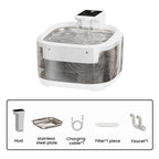Wireless Stainless Steel Pet Water Fountain for Cats and Dogs