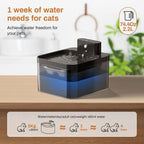2.2L Rechargeable Pet Water Fountain with Sensor and Timed Modes
