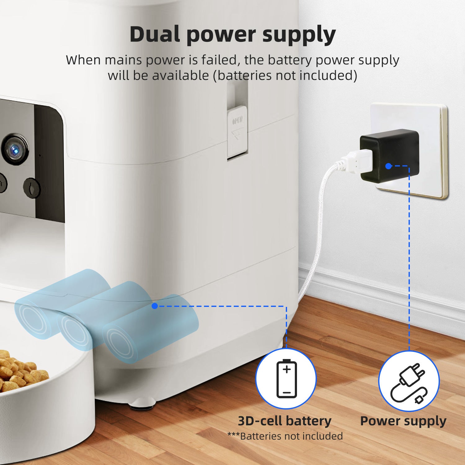 Smart WiFi Pet Feeder with Timer & Portion Control for Cats and Dogs
