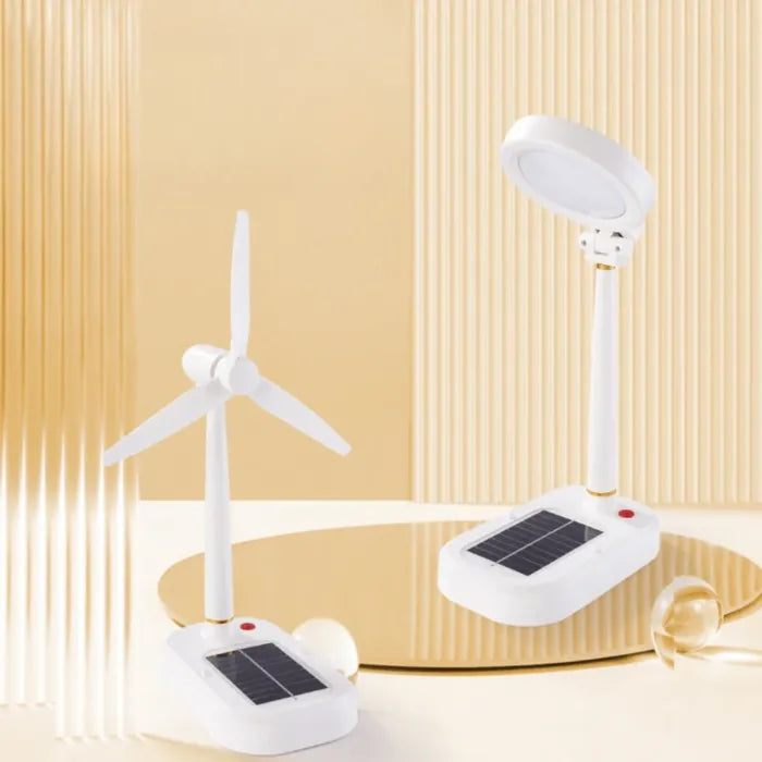 Solar-Powered Desk Lamp & Fan Combo