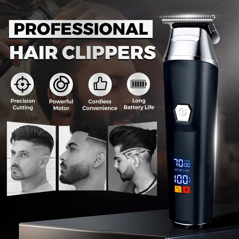 Household Digital Display Professional Electric Hair Clipper Set