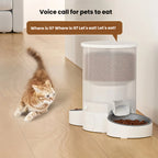 Smart Dual-Bowl Automatic Pet Feeder with Voice & App Control – 3L
