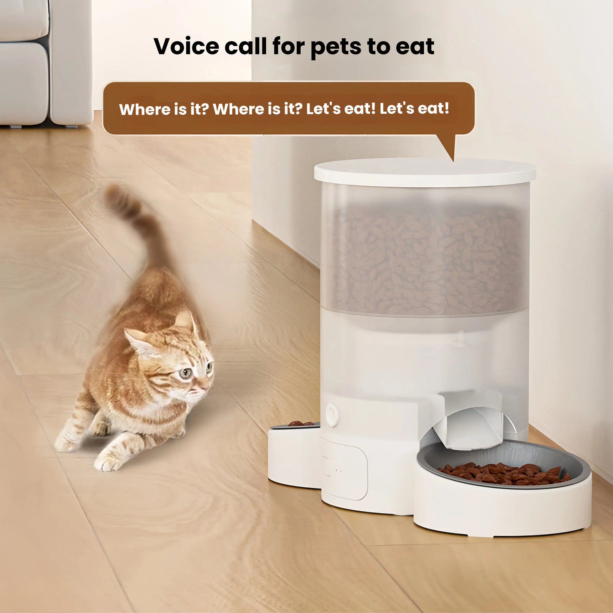 Smart Dual-Bowl Automatic Pet Feeder with Voice & App Control – 3L