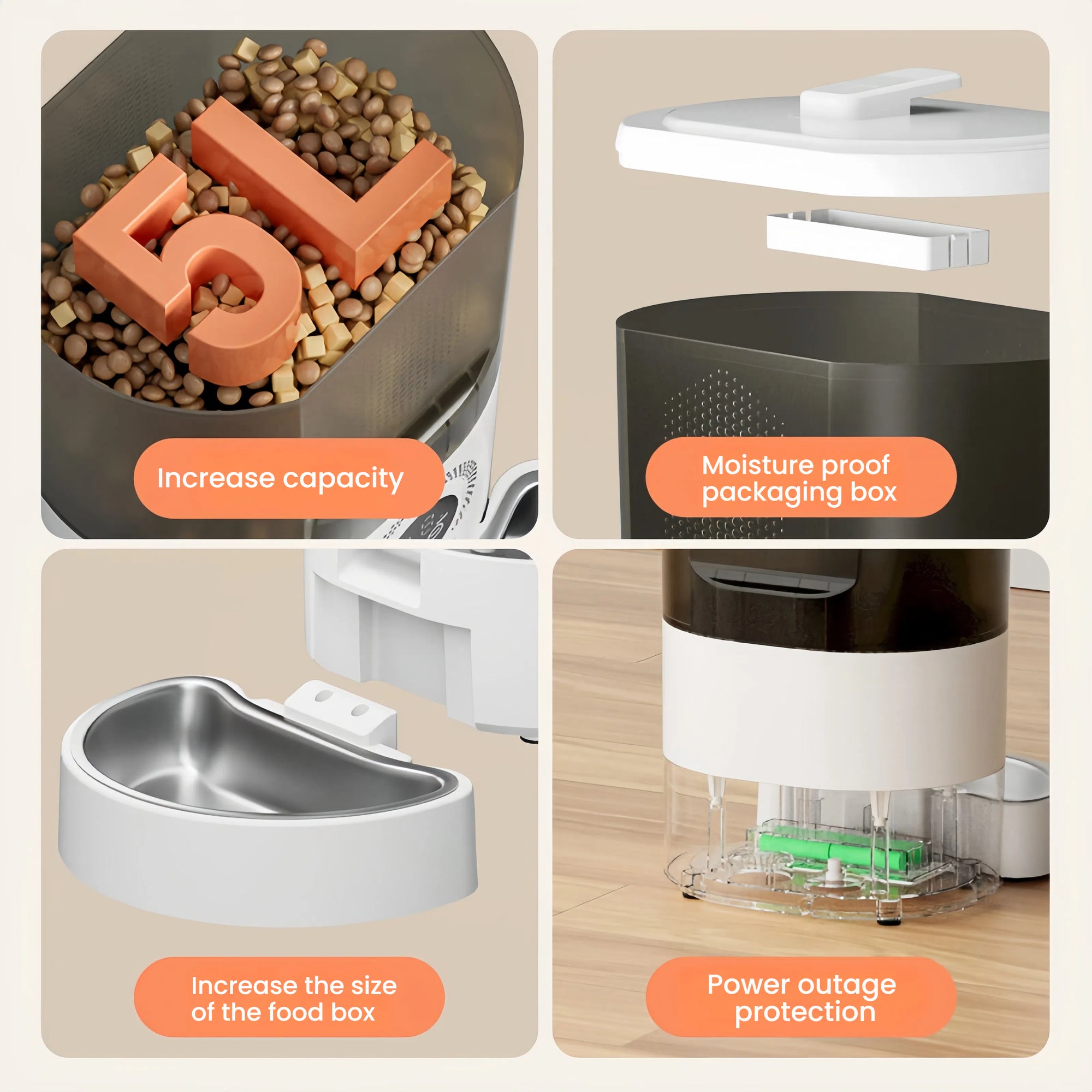 Smart Automatic Pet Feeder – Large Capacity with App Control