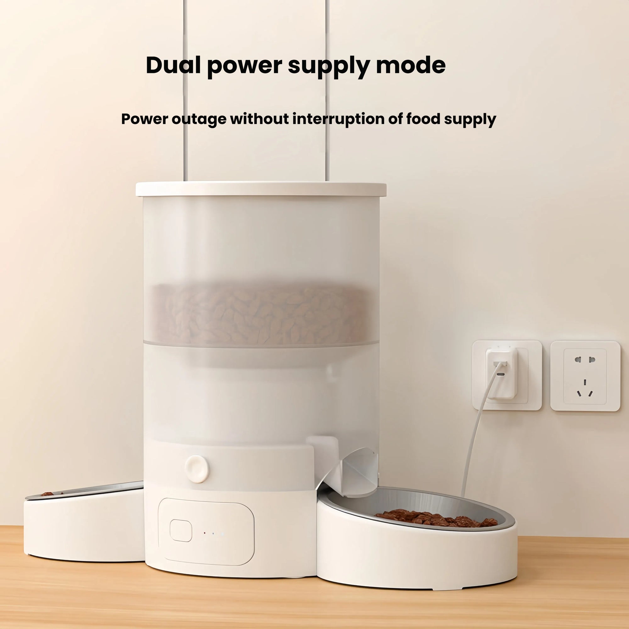 Smart Dual-Bowl Automatic Pet Feeder with Voice & App Control – 3L
