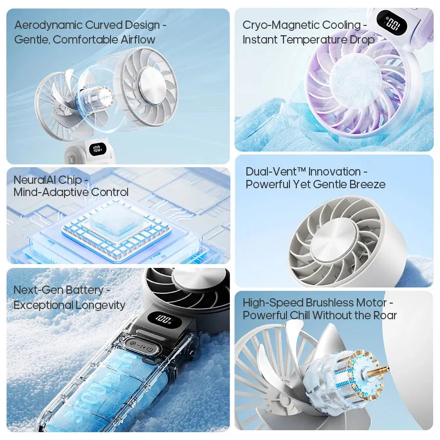 3-in-1 Foldable Fan | Fast Cooling Device