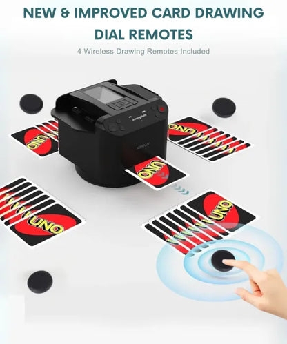2-in-1 Automatic Card Shuffler & Dealer With 4 Card Drawing Remotes