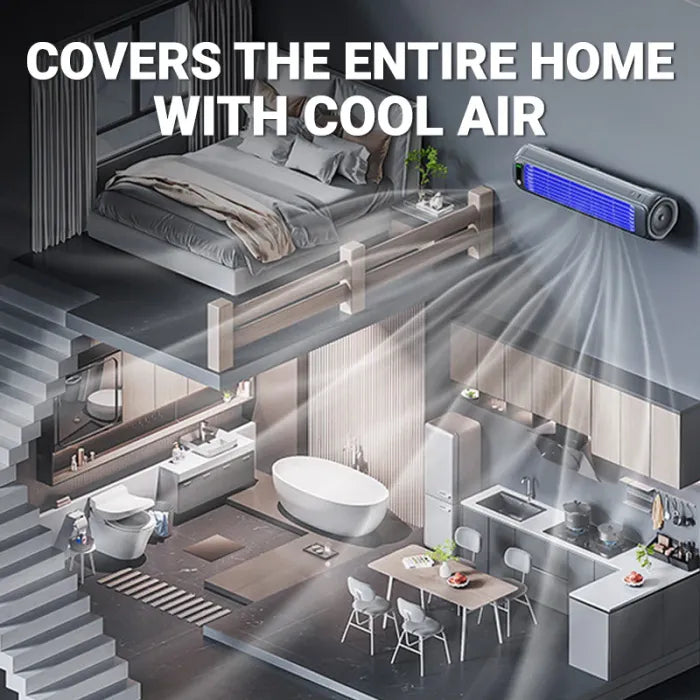 🌊2-in-1 Portable Turbo Tower Fan❄️