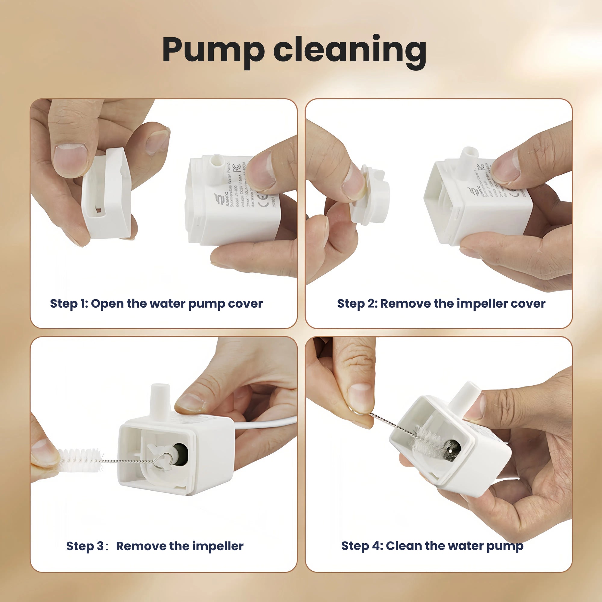 2.2L Plastic Pet Water Fountain with Quiet Pump and Multi-Stage Filtration