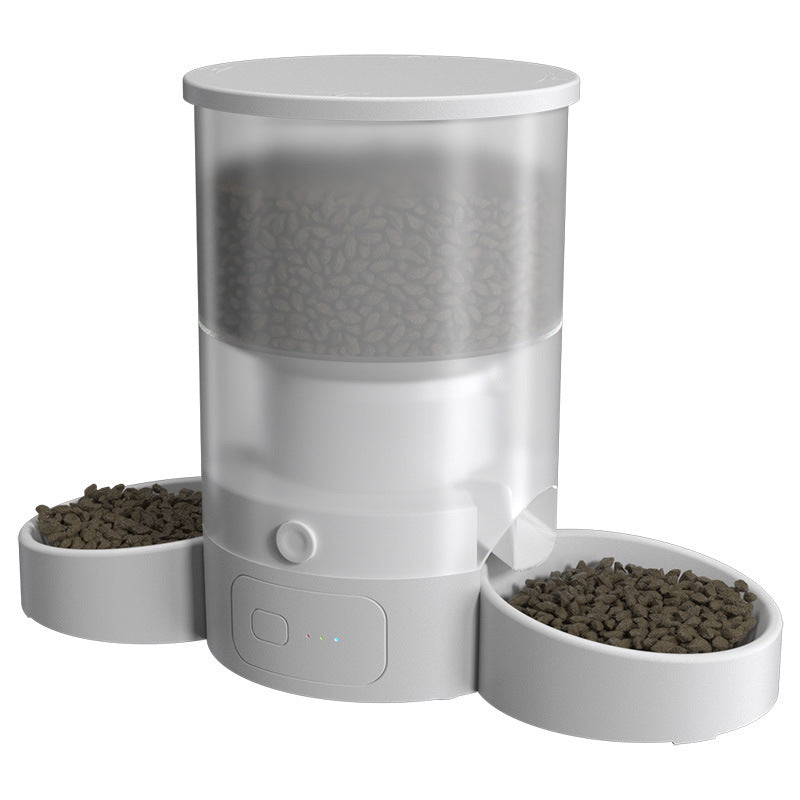Smart Dual-Bowl Automatic Pet Feeder with Voice & App Control – 3L