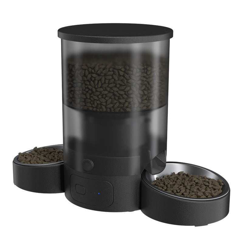 Smart Dual-Bowl Automatic Pet Feeder with Voice & App Control – 3L