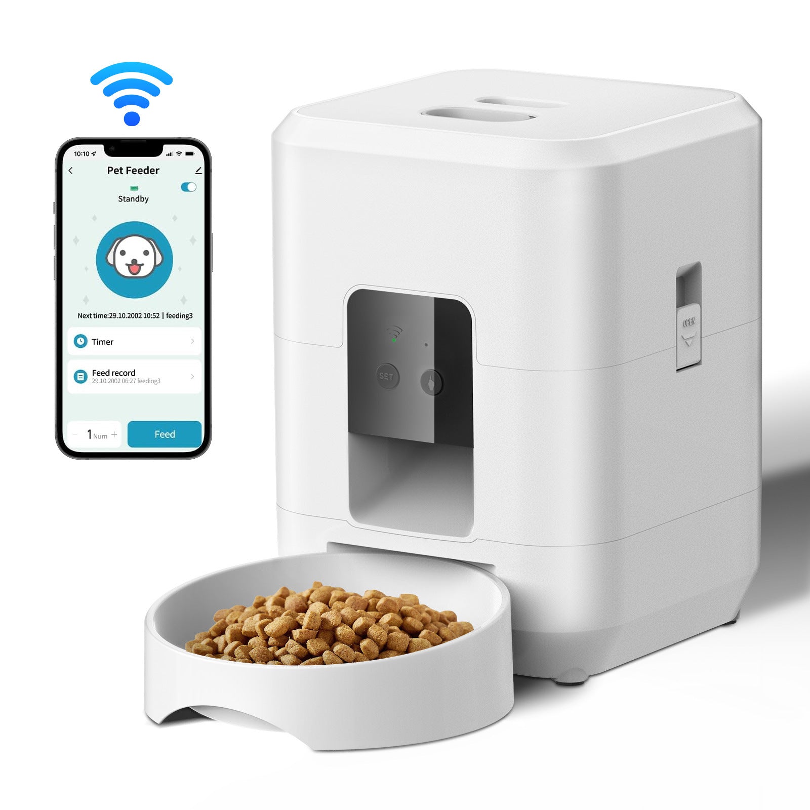 Smart WiFi Pet Feeder with Timer & Portion Control for Cats and Dogs